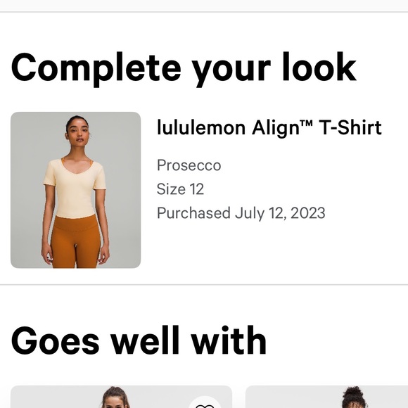 lululemon Align™ T‑Shirt in Cream/Tan - Picture 2 of 2